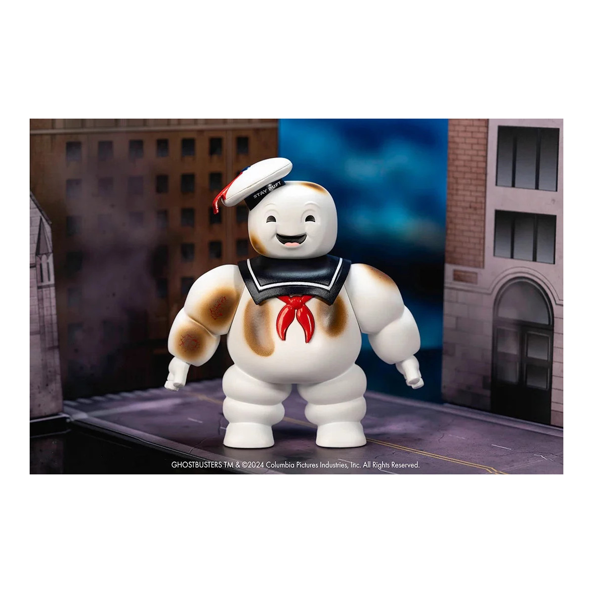 Jada Toys - Ghostbusters Uomo marshmallow Stay Puft con Cadillac Ecto-1 - Nano Scene 1/64