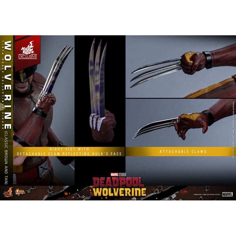 Hot Toys Marvel Deadpool & Wolverine - Wolverine (classico marrone e marrone) MMS Edizione esclusiva 1/6