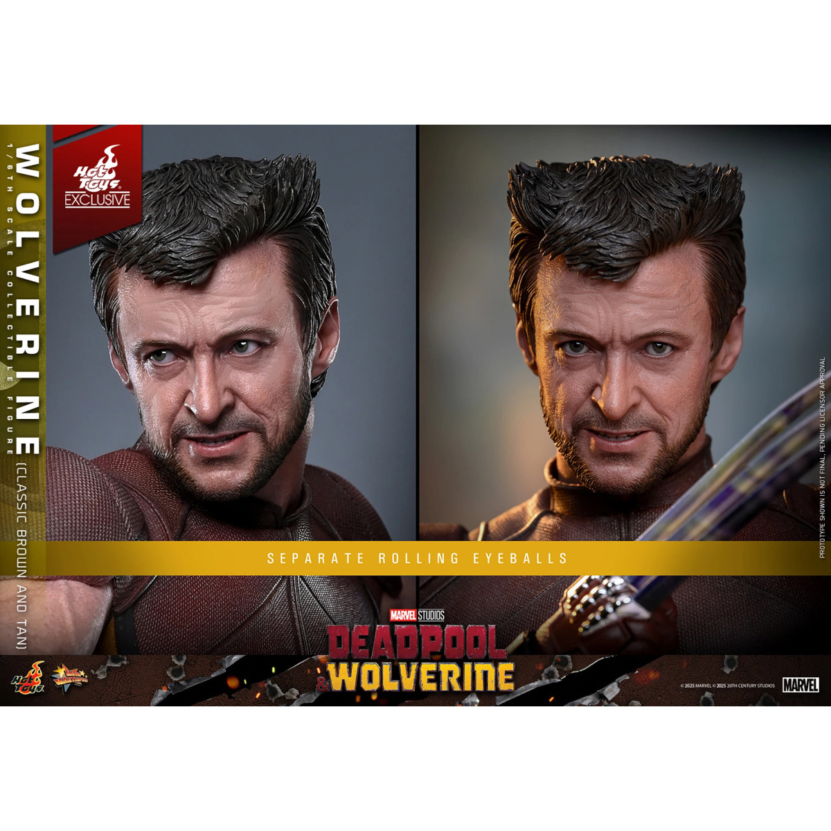 Hot Toys Marvel Deadpool & Wolverine - Wolverine (classico marrone e marrone) MMS Edizione esclusiva 1/6