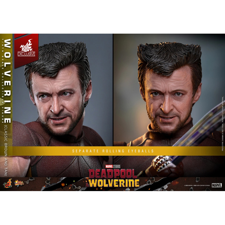 Hot Toys Marvel Deadpool & Wolverine - Wolverine (classico marrone e marrone) MMS Edizione esclusiva 1/6