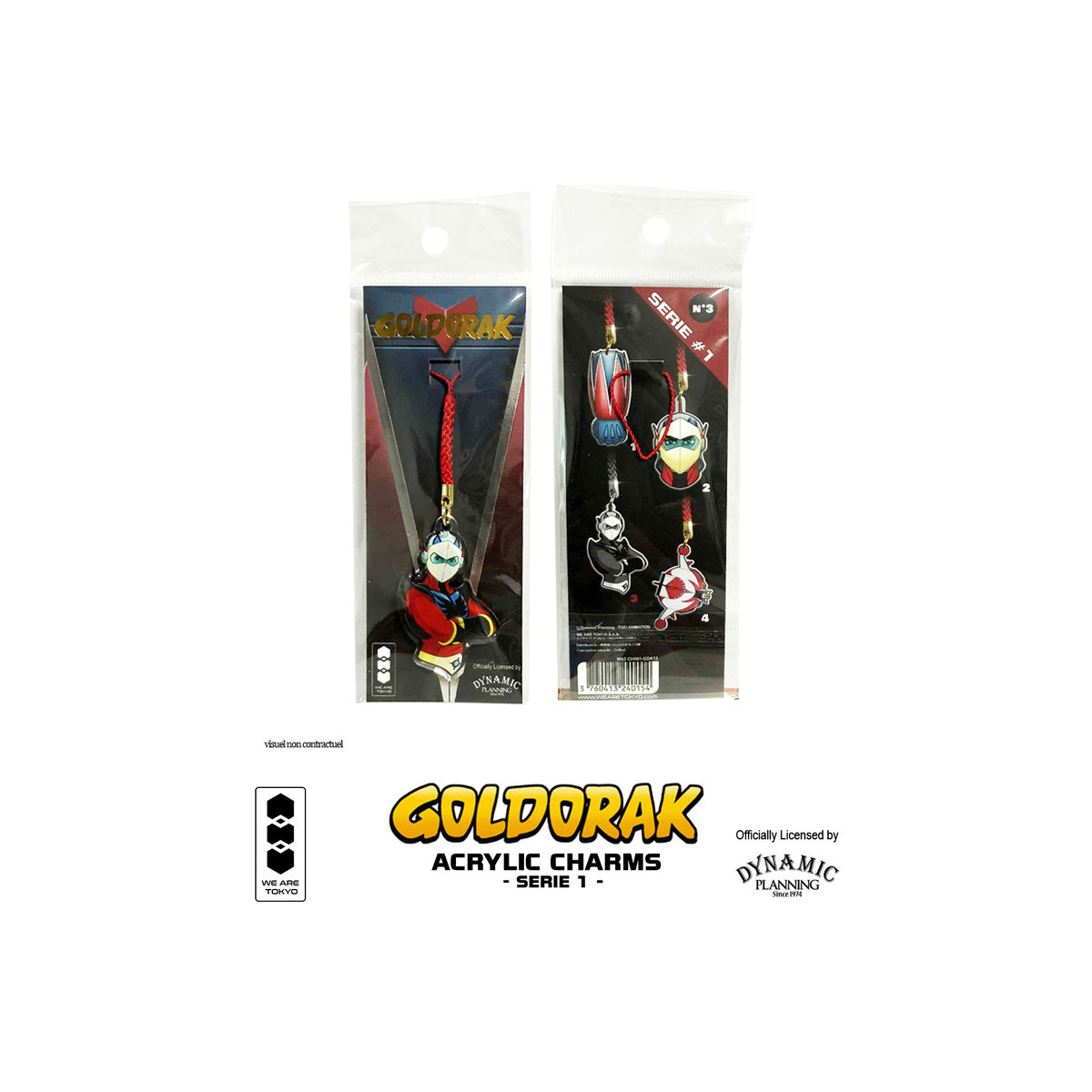 We Are Tokyo - Goldrake (Grendizer) Charm in acrilico Serie 1 Buste Actarus