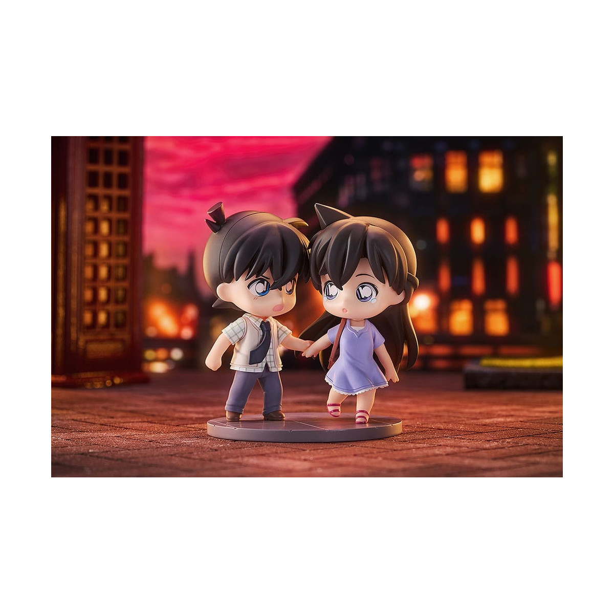 GoodSmile - Qset Shinichi Kudo & Ran Mori - Confezione da 2 figure Detective Conan