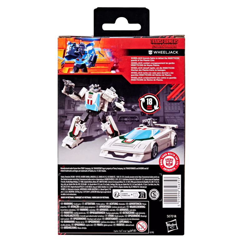 Hasbro - Transformers Devastation - WHEELJACK - Serie Studio Classe Deluxe Collezione MTMTE
