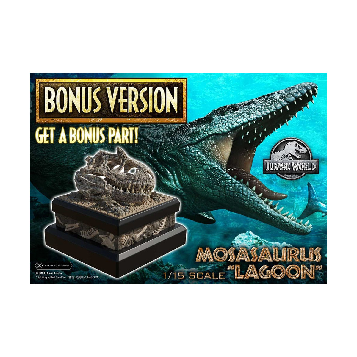 Prime 1 Studio - Jurassic World - Mosasaurus "Lagoon" Versione bonus Legacy Museum Collection 1/15