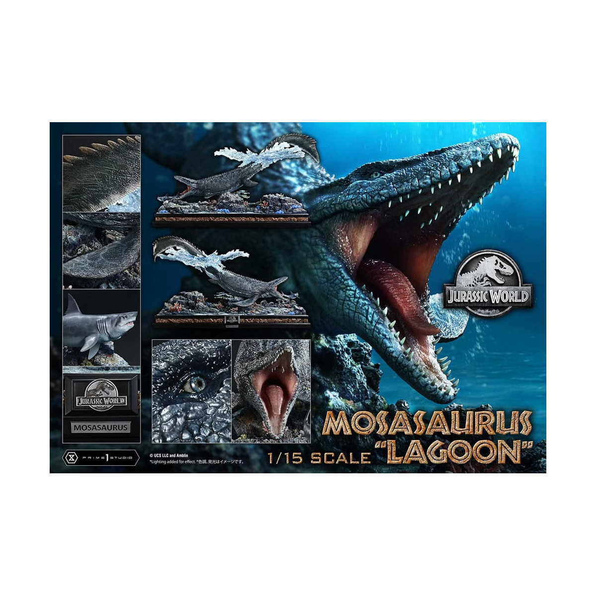 Prime 1 Studio - Jurassic World - Mosasaurus "Lagoon" Collezione Museo dell'eredità 1/15