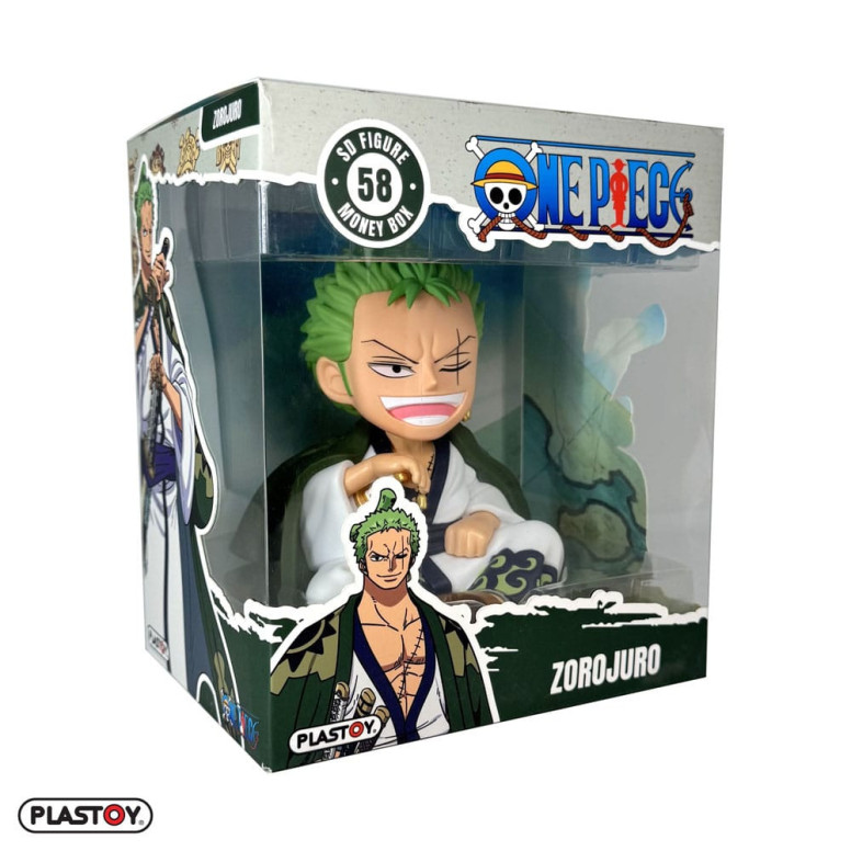 Plastoy - Salvadanaio Zorojuro - One Piece Figurina