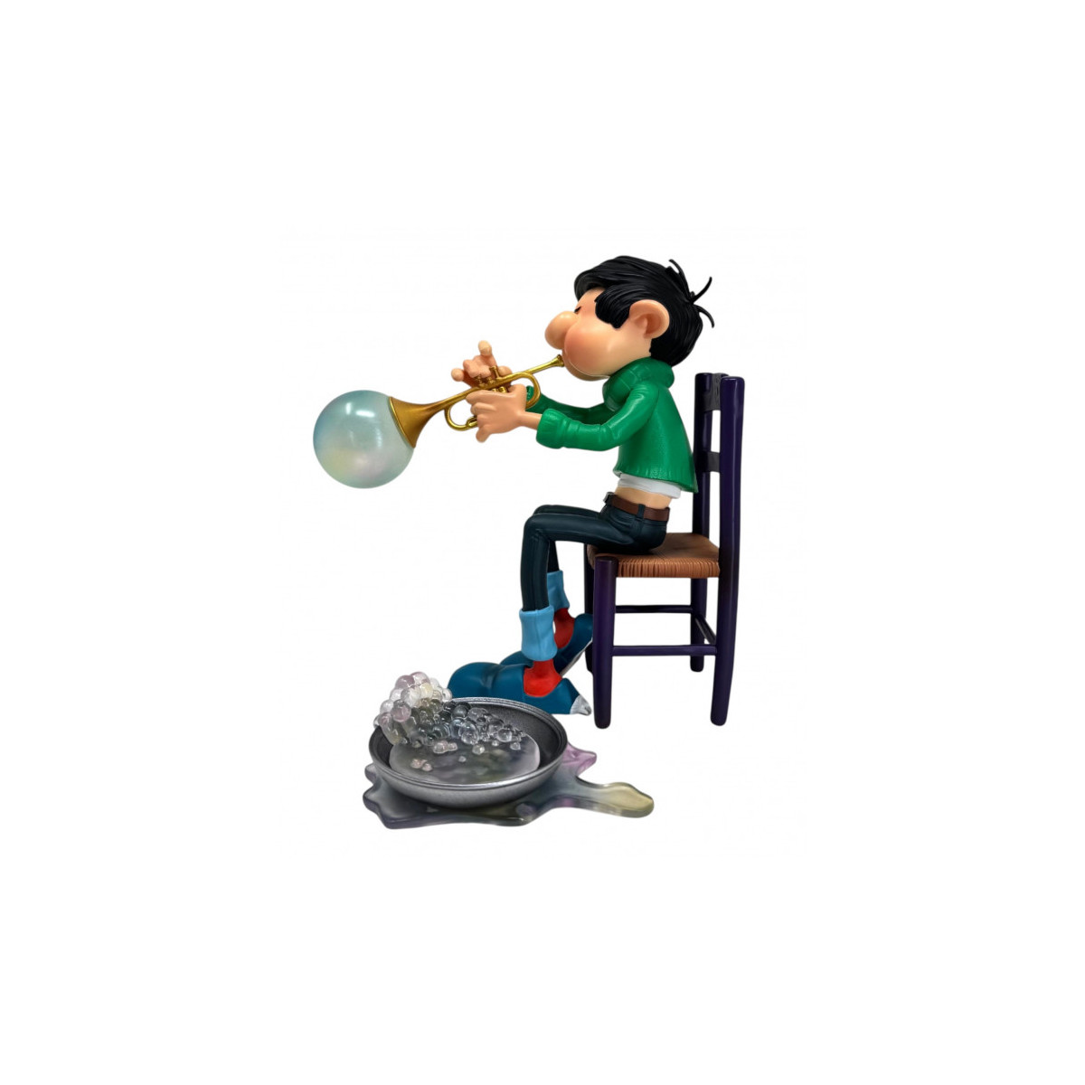 Plastoy Gaston Lagaffe - Gaston Lagaffe tromba a bolle di sapone