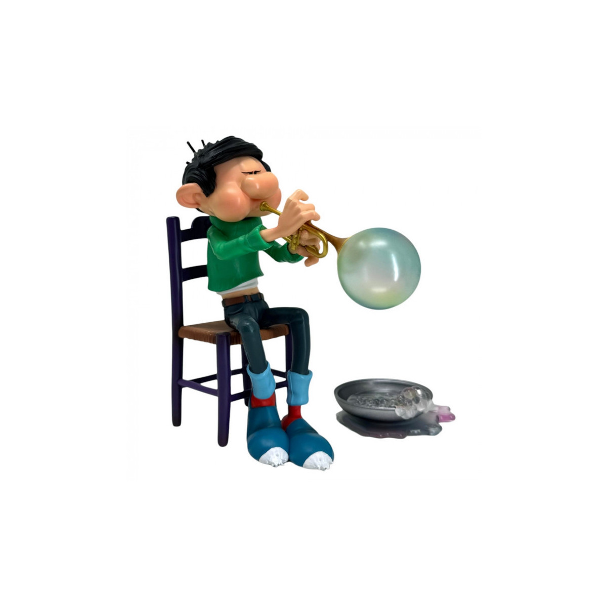 Plastoy Gaston Lagaffe - Gaston Lagaffe tromba a bolle di sapone