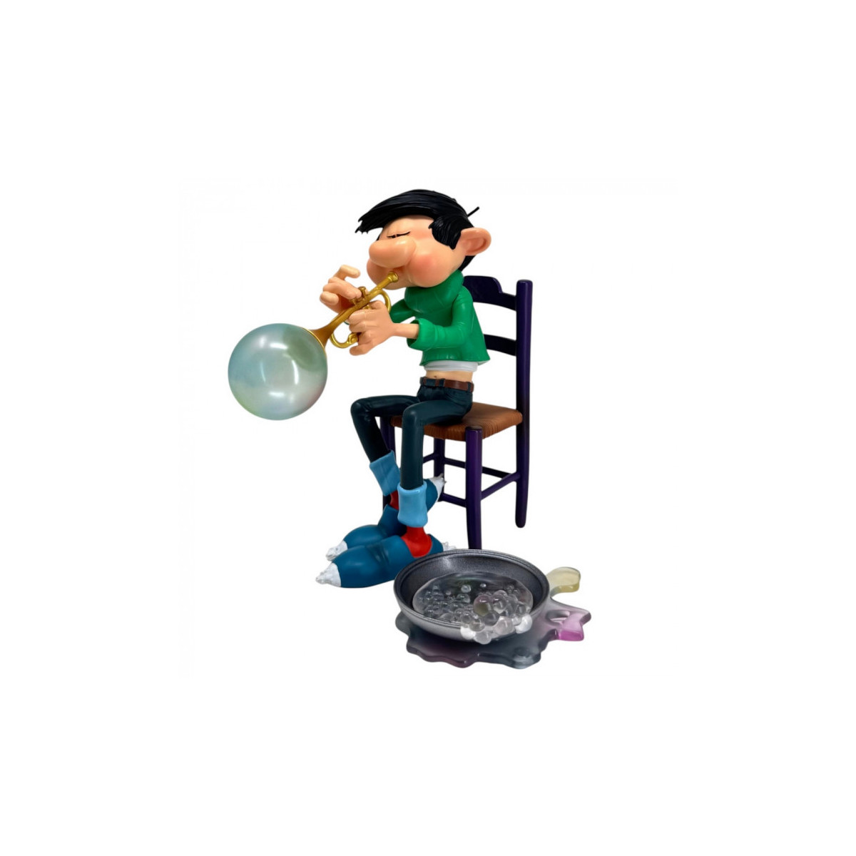Plastoy Gaston Lagaffe - Gaston Lagaffe tromba a bolle di sapone