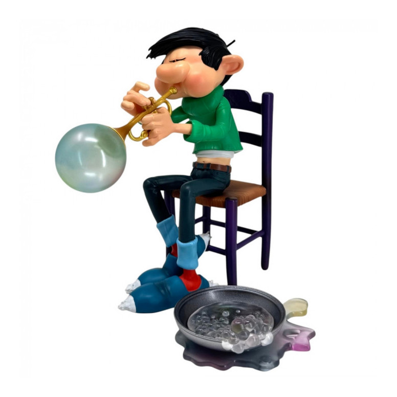 Plastoy Gaston Lagaffe - Gaston Lagaffe tromba a bolle di sapone