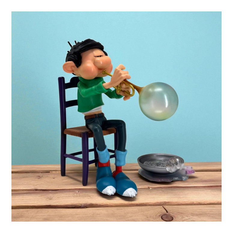 Plastoy Gaston Lagaffe - Gaston Lagaffe tromba a bolle di sapone