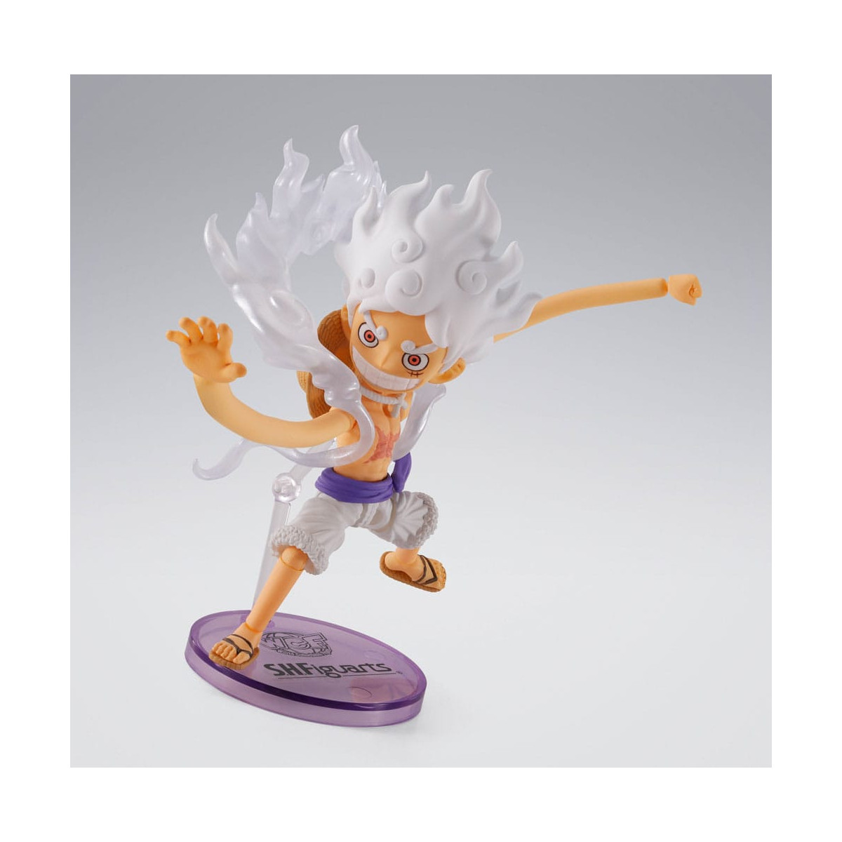 Tamashii Bandai One Piece - Monkey.D.Luffy Gear 5 - Figura da collezione mondiale × S.H.Figuarts