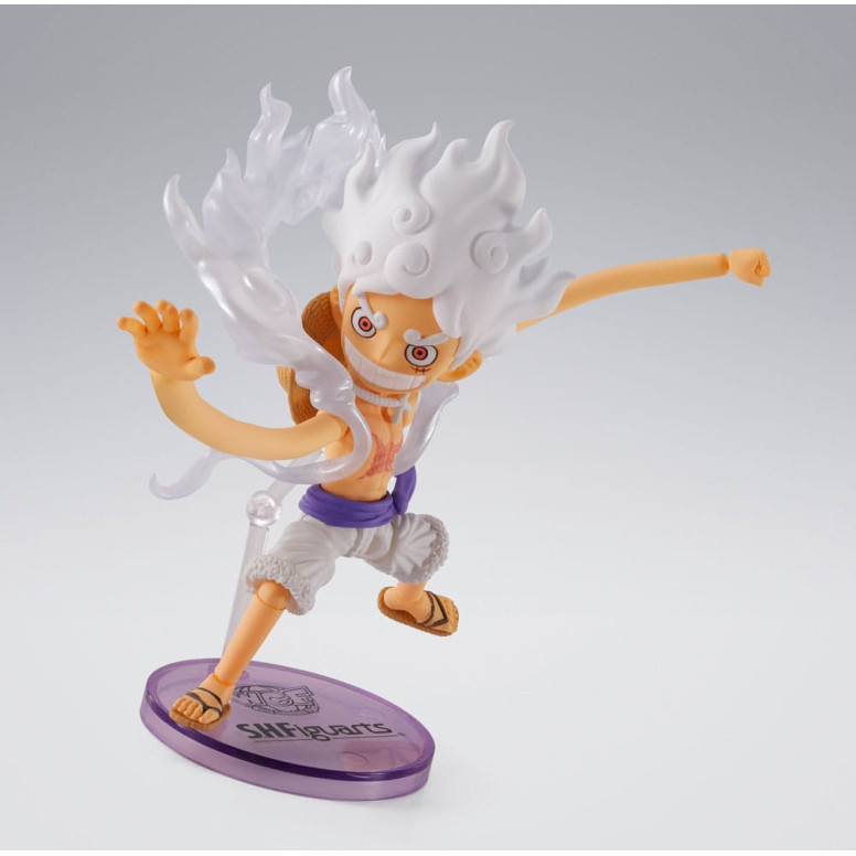 Tamashii Bandai One Piece - Monkey.D.Luffy Gear 5 - Figura da collezione mondiale × S.H.Figuarts