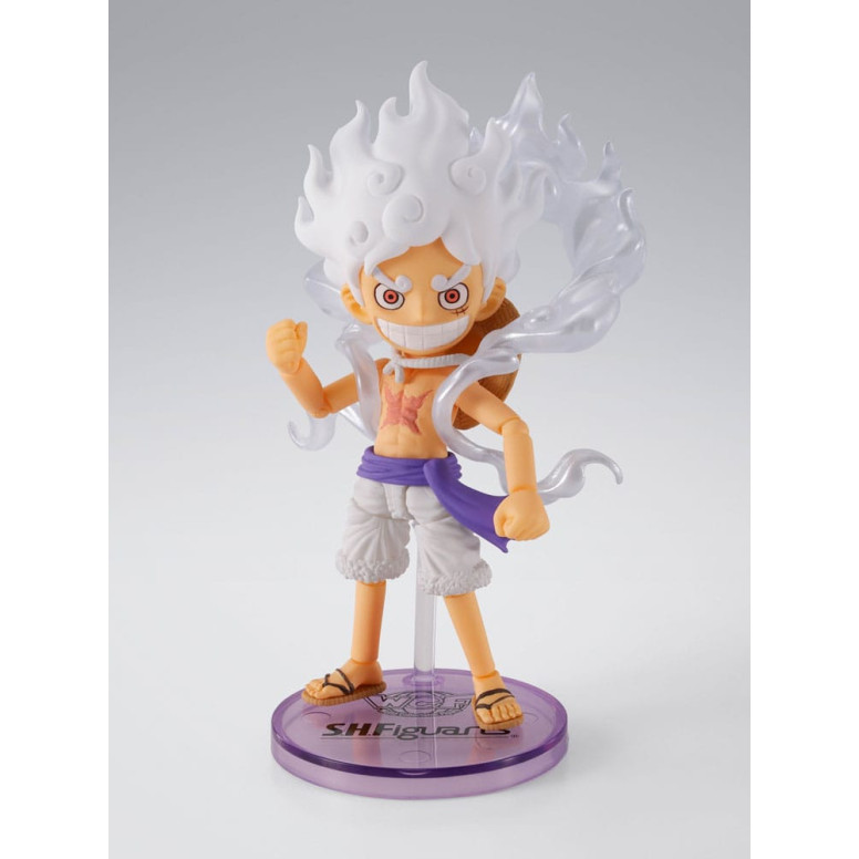 Tamashii Bandai One Piece - Monkey.D.Luffy Gear 5 - Figura da collezione mondiale × S.H.Figuarts