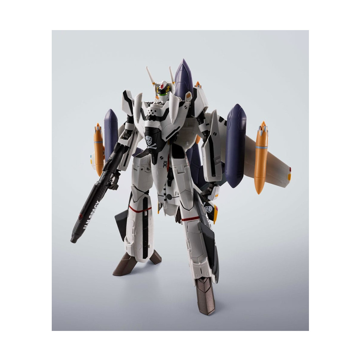 Tamashii Bandai - Hi-Metal R - VF-0S Phoenix (Roy Focker Use) & QF-2200D-B Ghost Set - Macross Zero