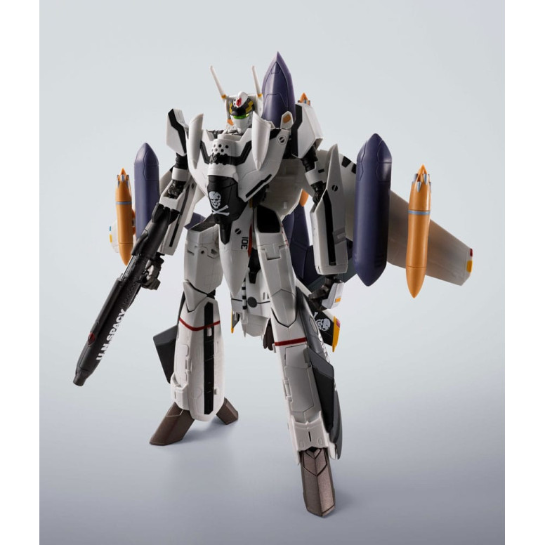 Tamashii Bandai - Hi-Metal R - VF-0S Phoenix (Roy Focker Use) & QF-2200D-B Ghost Set - Macross Zero
