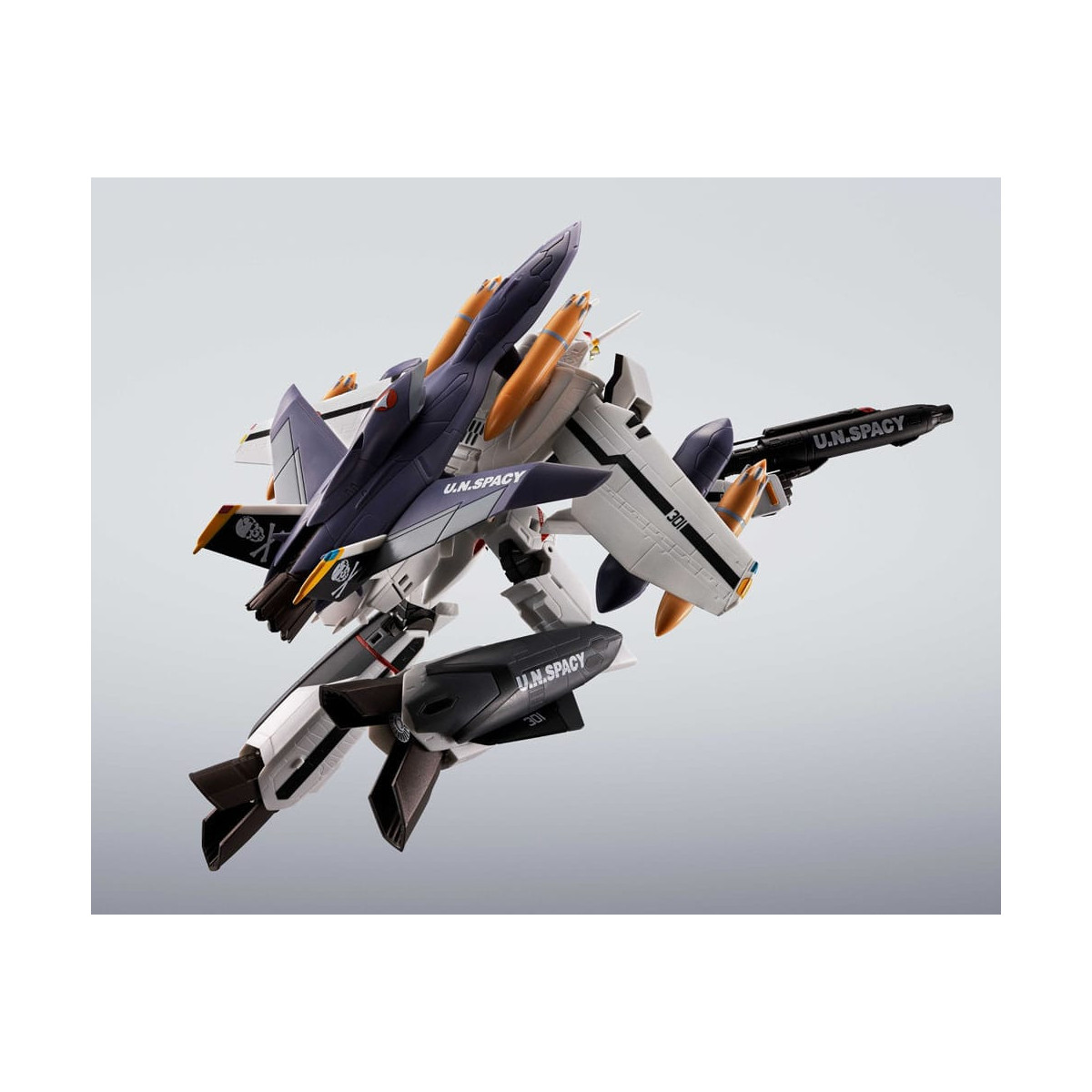 Tamashii Bandai - Hi-Metal R - VF-0S Phoenix (Roy Focker Use) & QF-2200D-B Ghost Set - Macross Zero