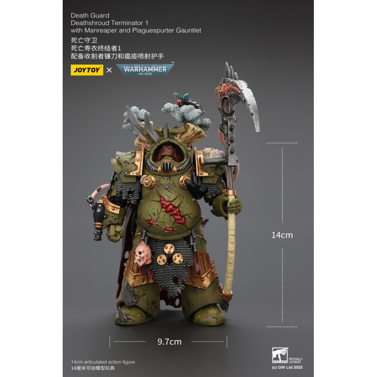 Joytoy - Guardia della Morte - Deathshroud Terminator 1 con Manreaper e Plaguespurter Gauntlets 1/18 - Warhammer 40k