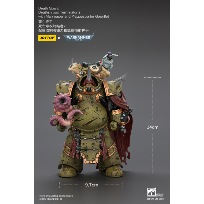 Joytoy - Guardia della Morte - Deathshroud Terminator 2 con Manreaper e Plaguespurter Gauntlets 1/18 - Warhammer 40k