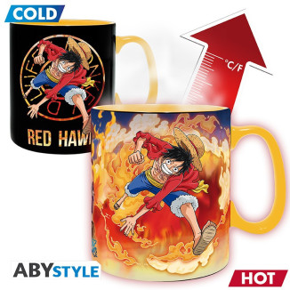 ABYstyle - One Piece - Tazza termoreattiva da 460 ml - Luffy & Sabo