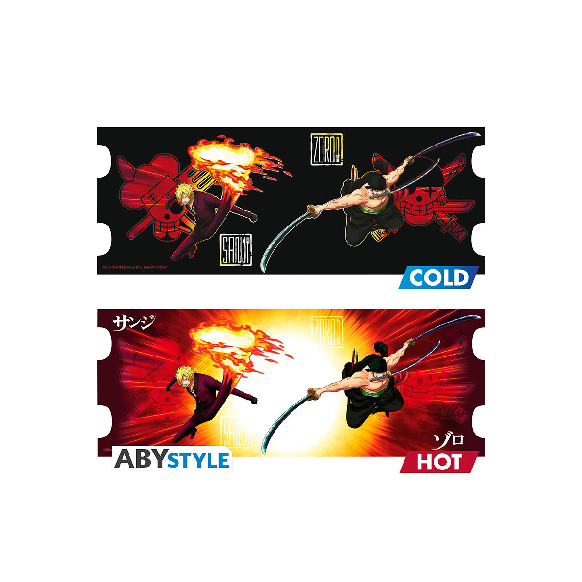 ABYstyle - One Piece - Tazza termoreattiva da 460 ml - Zoro & Sanji