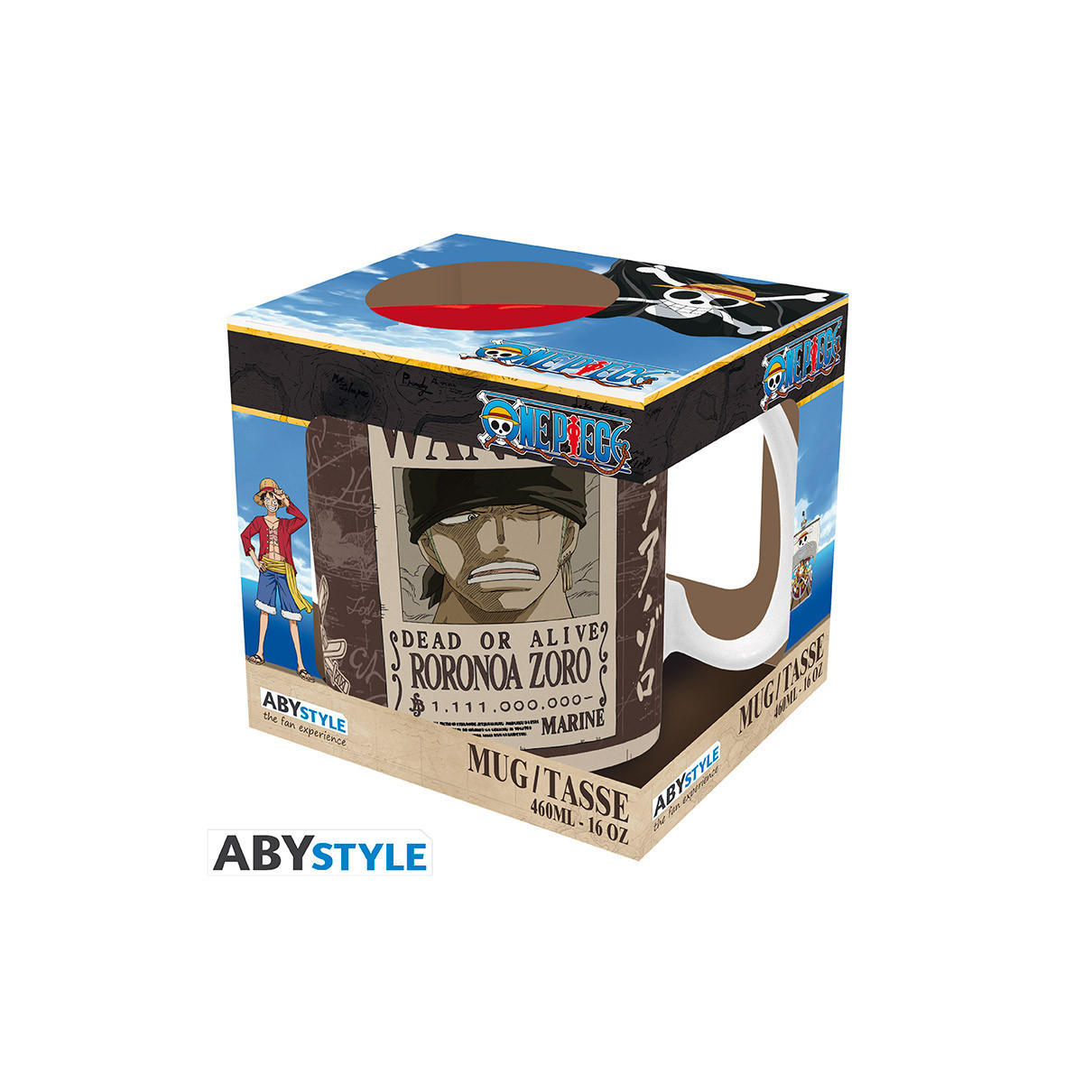 ABYstyle - One Piece - Tazza da 460 ml - Zoro Wanted