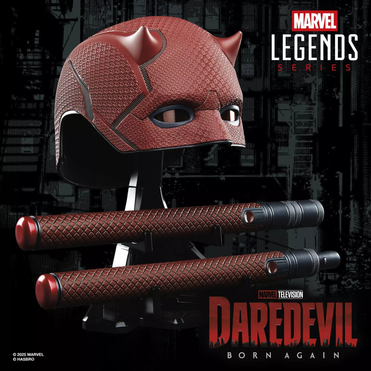 Hasbro - Daredevil born Again Matraque et masque 1/1 - Serie Marvel Legends