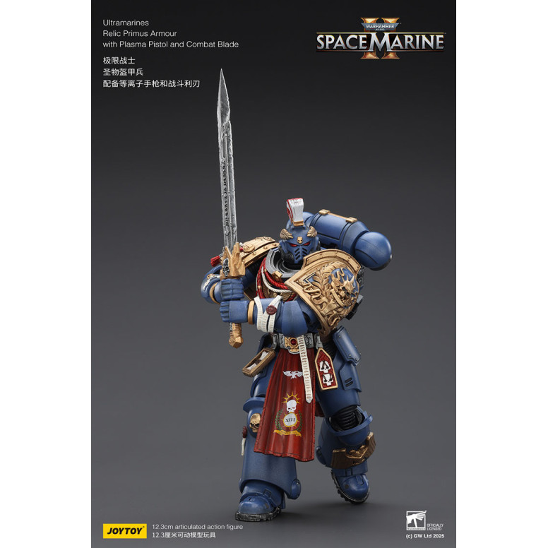 JoyToy - Space Marines II - Ultramarines - Armatura Relic Primus con pistola al plasma e lama da combattimento 1/18