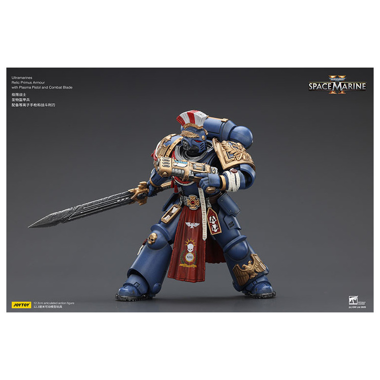 JoyToy - Space Marines II - Ultramarines - Armatura Relic Primus con pistola al plasma e lama da combattimento 1/18