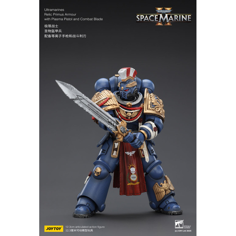JoyToy - Space Marines II - Ultramarines - Armatura Relic Primus con pistola al plasma e lama da combattimento 1/18