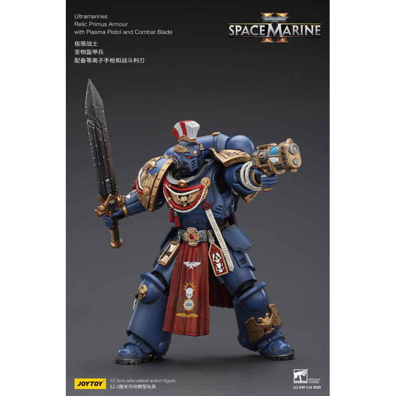 JoyToy - Space Marines II - Ultramarines - Armatura Relic Primus con pistola al plasma e lama da combattimento 1/18