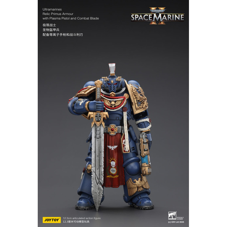JoyToy - Space Marines II - Ultramarines - Armatura Relic Primus con pistola al plasma e lama da combattimento 1/18