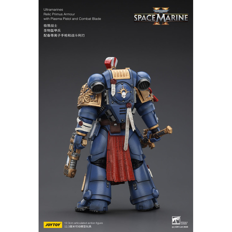 JoyToy - Space Marines II - Ultramarines - Armatura Relic Primus con pistola al plasma e lama da combattimento 1/18