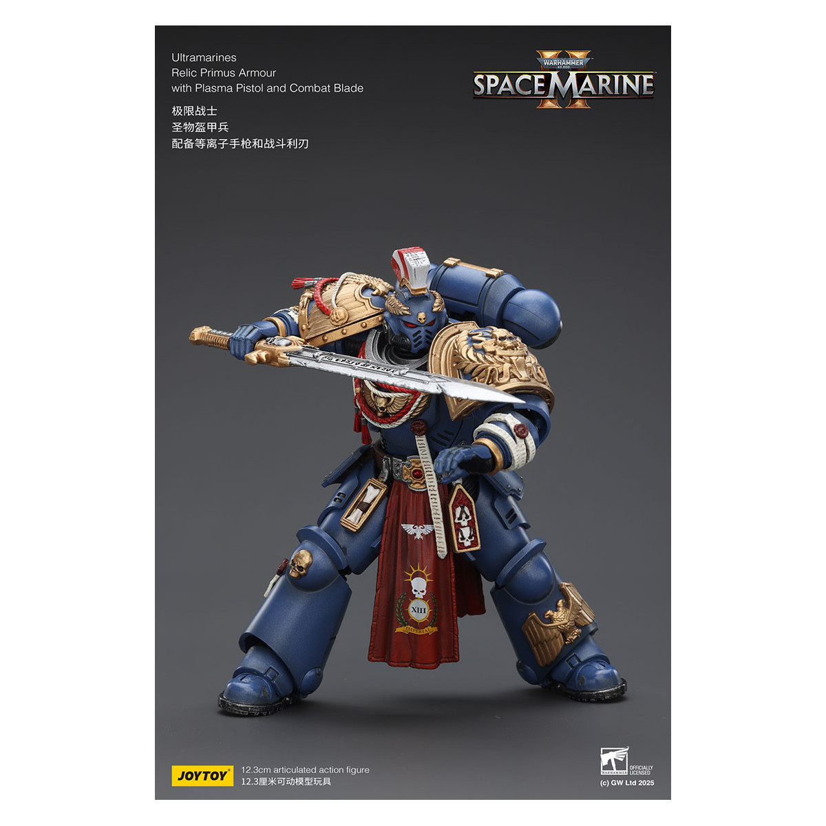 JoyToy - Space Marines II - Ultramarines - Armatura Relic Primus con pistola al plasma e lama da combattimento 1/18