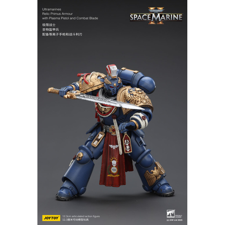 JoyToy - Space Marines II - Ultramarines - Armatura Relic Primus con pistola al plasma e lama da combattimento 1/18