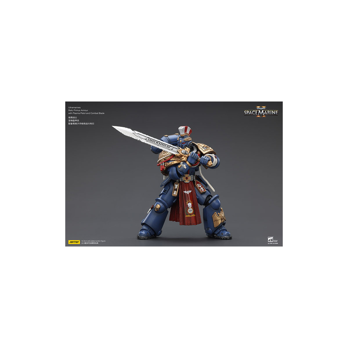 JoyToy - Space Marines II - Ultramarines - Armatura Relic Primus con pistola al plasma e lama da combattimento 1/18