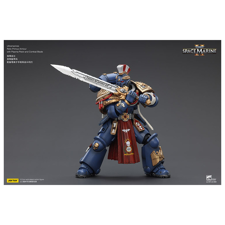 JoyToy - Space Marines II - Ultramarines - Armatura Relic Primus con pistola al plasma e lama da combattimento 1/18