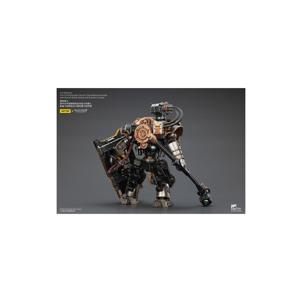 Joytoy - Iron Warriors Cerchio di ferro Domitar-Ferrum classe Battle-automata con scudo da battaglia Karceri e frantumatore di g