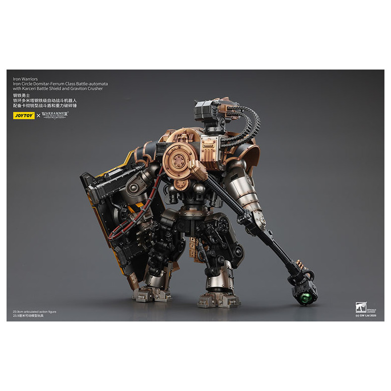 Joytoy - Iron Warriors Cerchio di ferro Domitar-Ferrum classe Battle-automata con scudo da battaglia Karceri e frantumatore di g