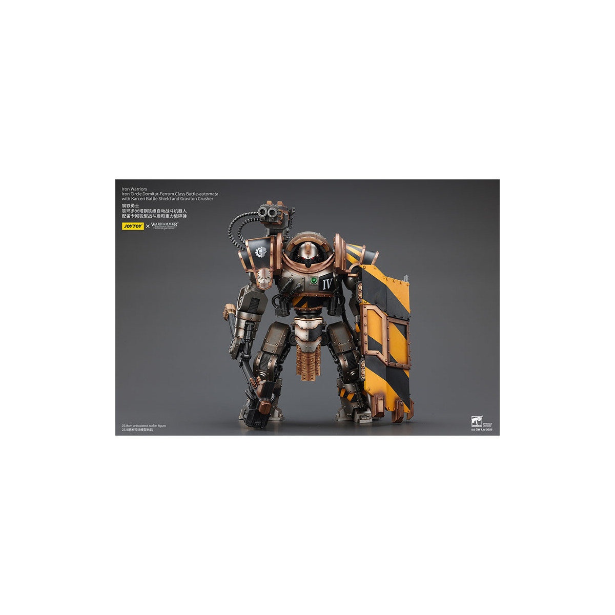 Joytoy - Iron Warriors Cerchio di ferro Domitar-Ferrum classe Battle-automata con scudo da battaglia Karceri e frantumatore di g