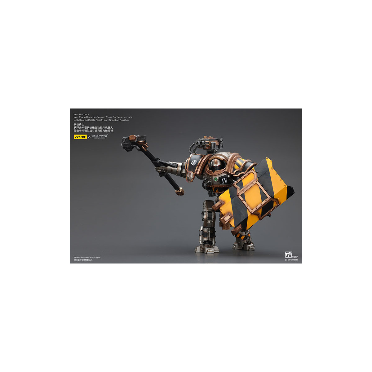 Joytoy - Iron Warriors Cerchio di ferro Domitar-Ferrum classe Battle-automata con scudo da battaglia Karceri e frantumatore di g
