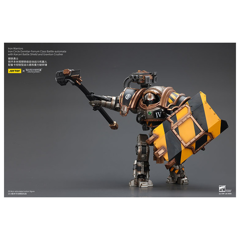 Joytoy - Iron Warriors Cerchio di ferro Domitar-Ferrum classe Battle-automata con scudo da battaglia Karceri e frantumatore di g