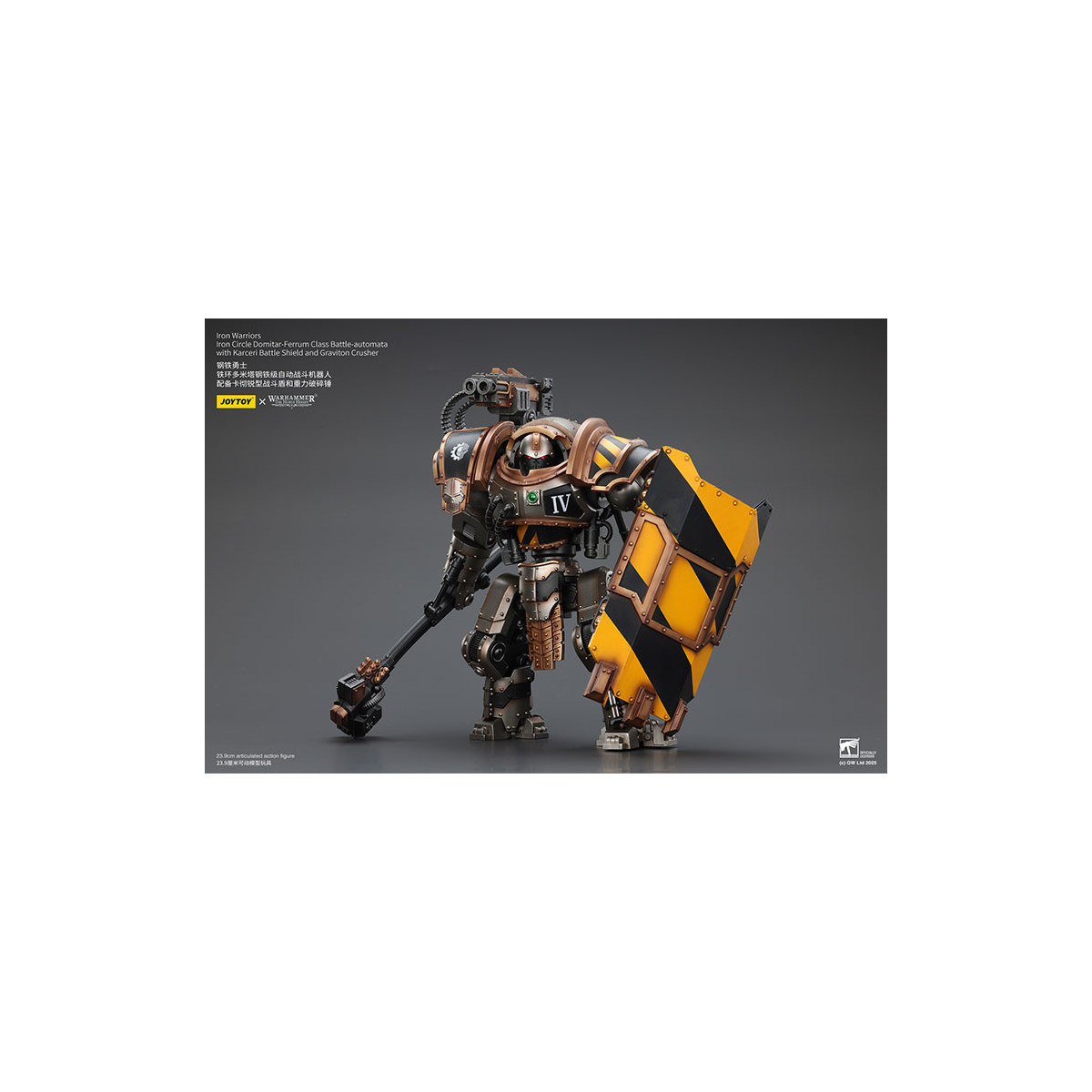 Joytoy - Iron Warriors Cerchio di ferro Domitar-Ferrum classe Battle-automata con scudo da battaglia Karceri e frantumatore di g