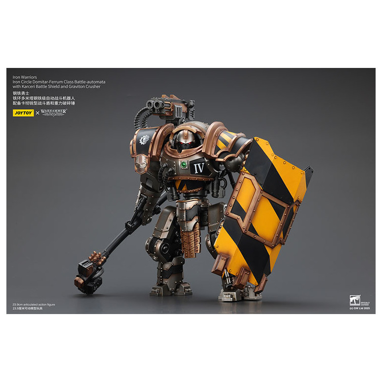 Joytoy - Iron Warriors Cerchio di ferro Domitar-Ferrum classe Battle-automata con scudo da battaglia Karceri e frantumatore di g
