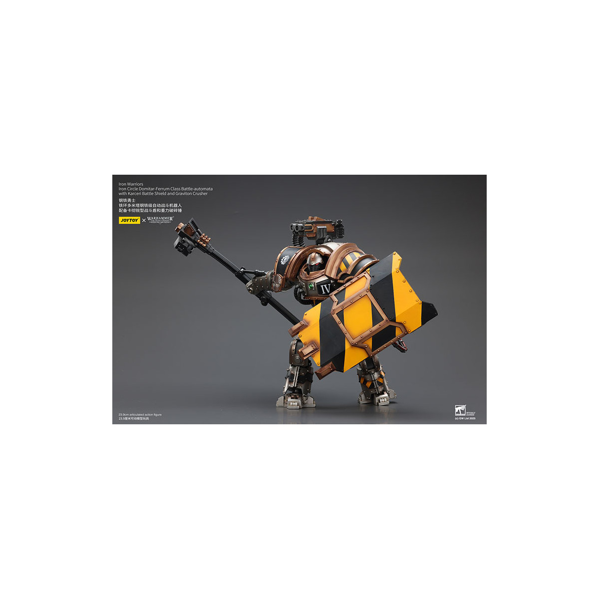 Joytoy - Iron Warriors Cerchio di ferro Domitar-Ferrum classe Battle-automata con scudo da battaglia Karceri e frantumatore di g