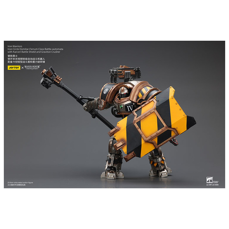 Joytoy - Iron Warriors Cerchio di ferro Domitar-Ferrum classe Battle-automata con scudo da battaglia Karceri e frantumatore di g