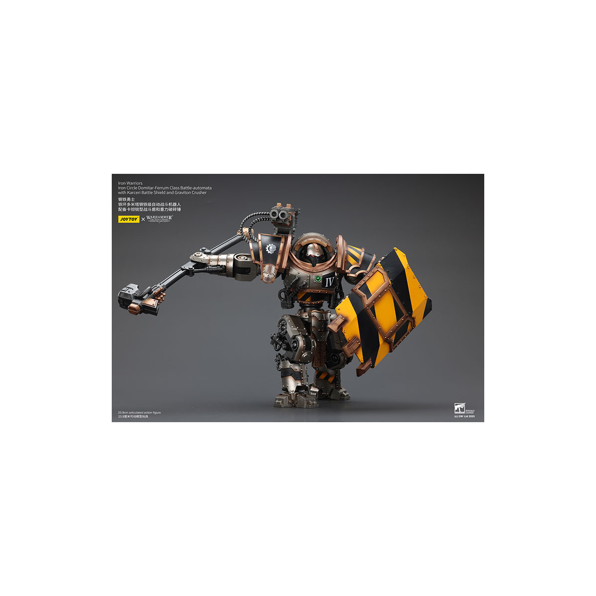 Joytoy - Iron Warriors Cerchio di ferro Domitar-Ferrum classe Battle-automata con scudo da battaglia Karceri e frantumatore di g