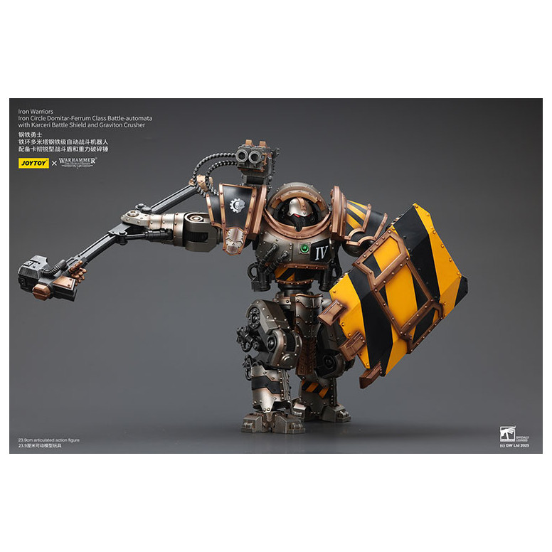 Joytoy - Iron Warriors Cerchio di ferro Domitar-Ferrum classe Battle-automata con scudo da battaglia Karceri e frantumatore di g