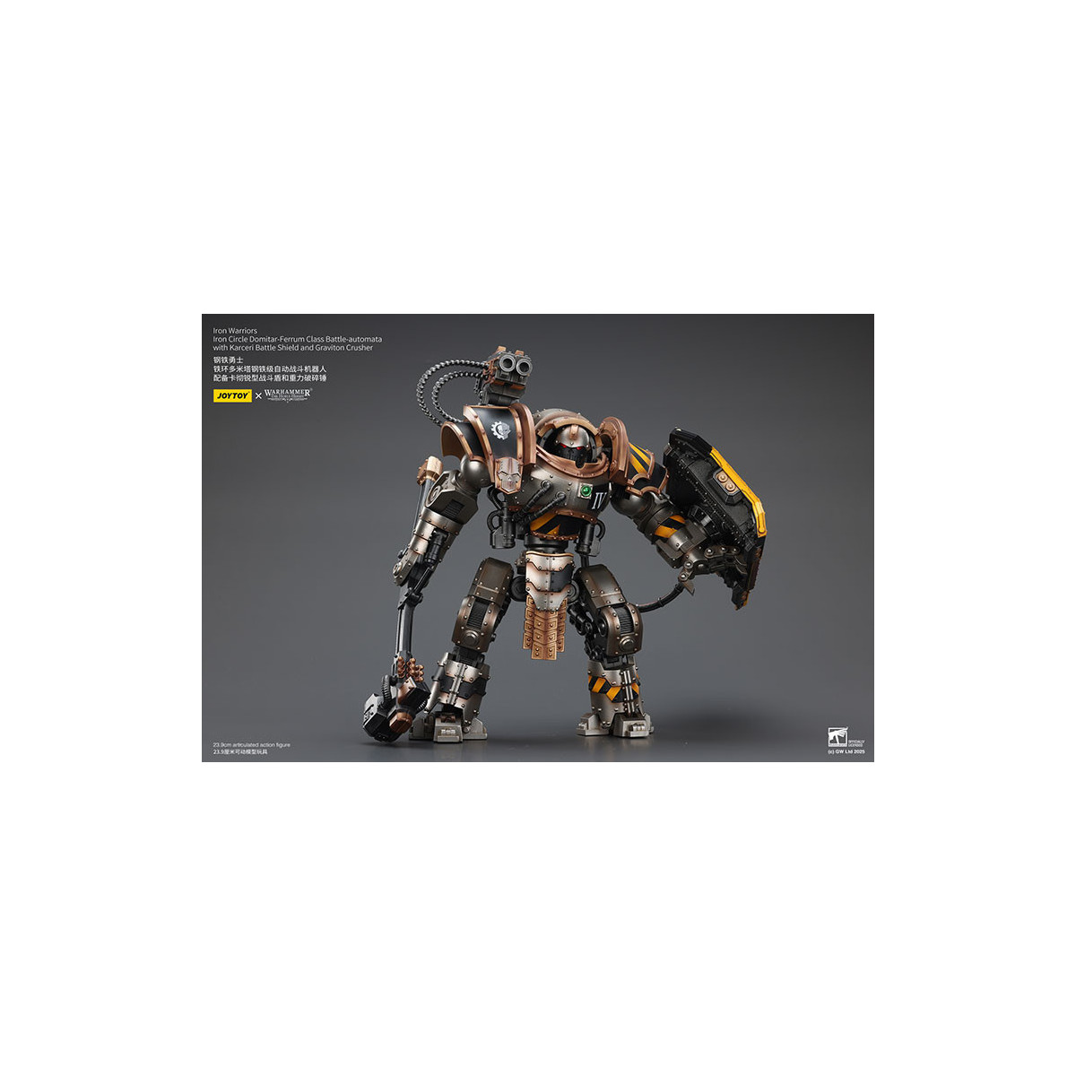 Joytoy - Iron Warriors Cerchio di ferro Domitar-Ferrum classe Battle-automata con scudo da battaglia Karceri e frantumatore di g