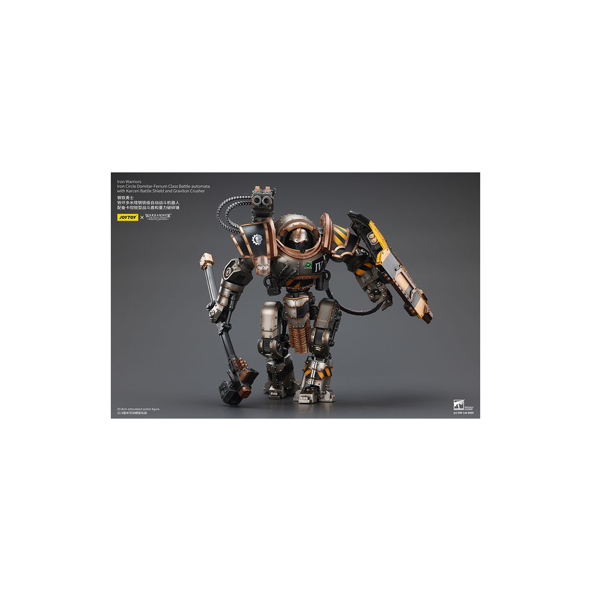 Joytoy - Iron Warriors Cerchio di ferro Domitar-Ferrum classe Battle-automata con scudo da battaglia Karceri e frantumatore di g
